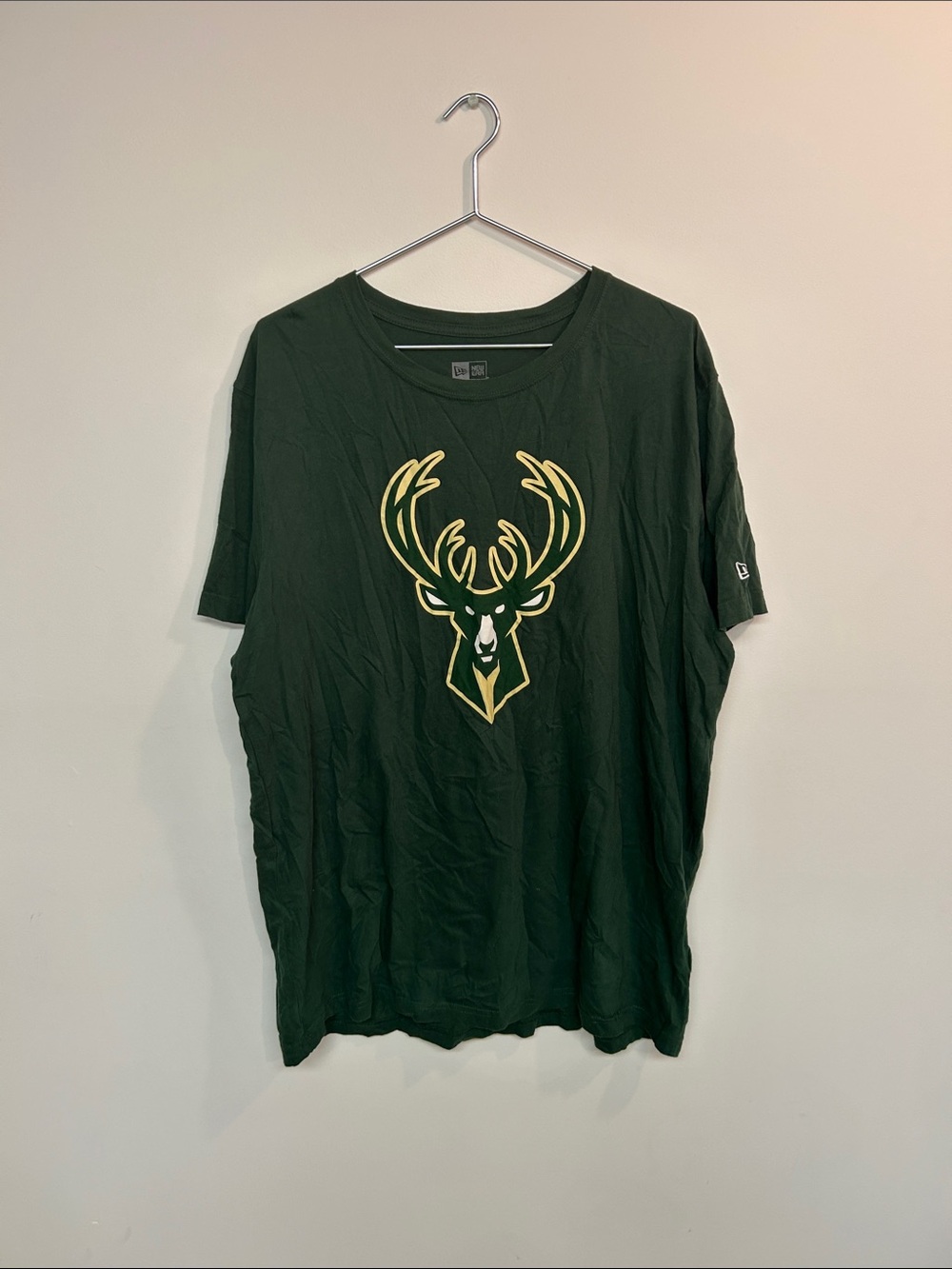 New Era Green T-Shirt with Gold Deer Logo